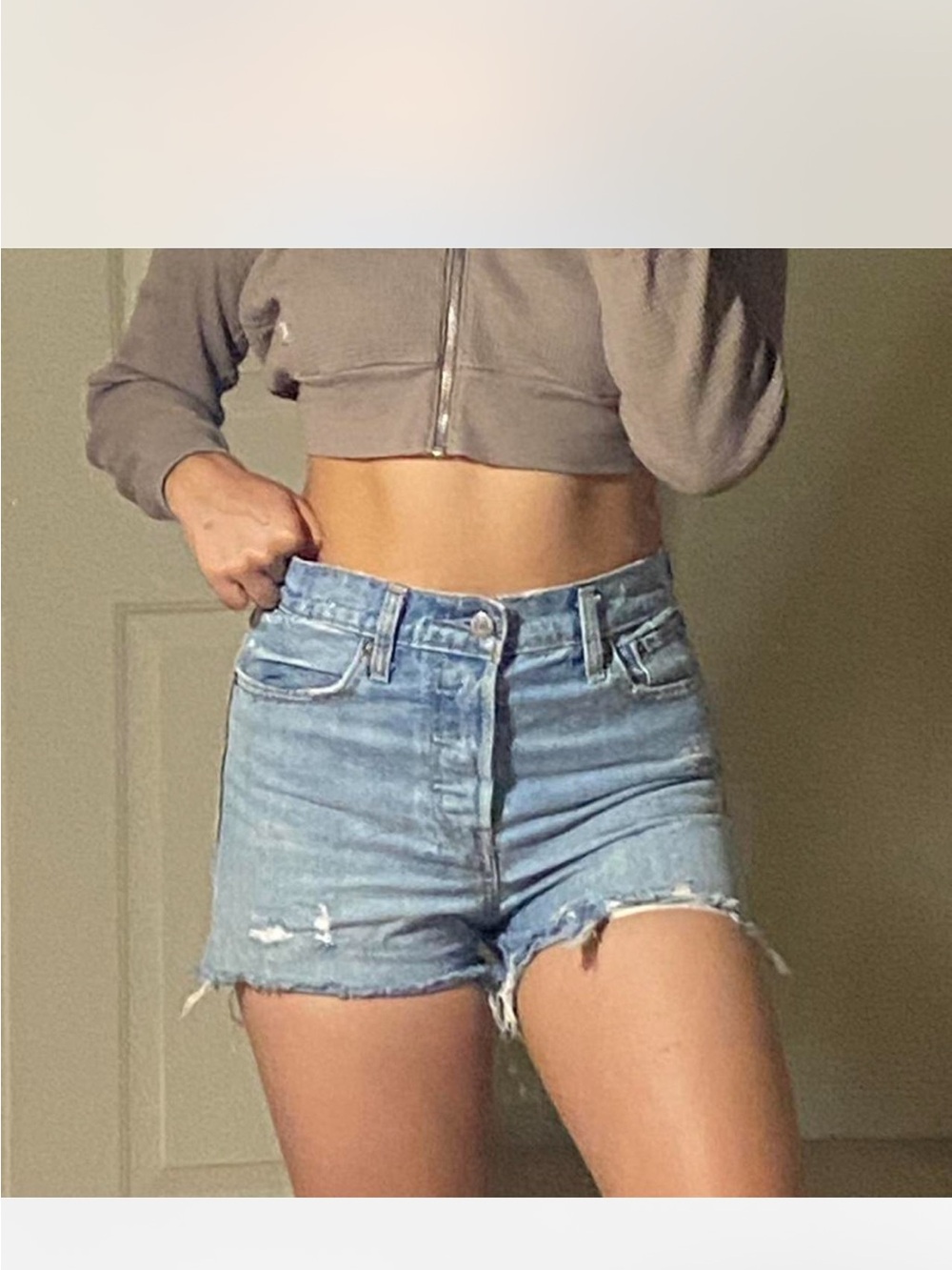 Levi’s Classic High-Rise Light Blue Denim Shorts